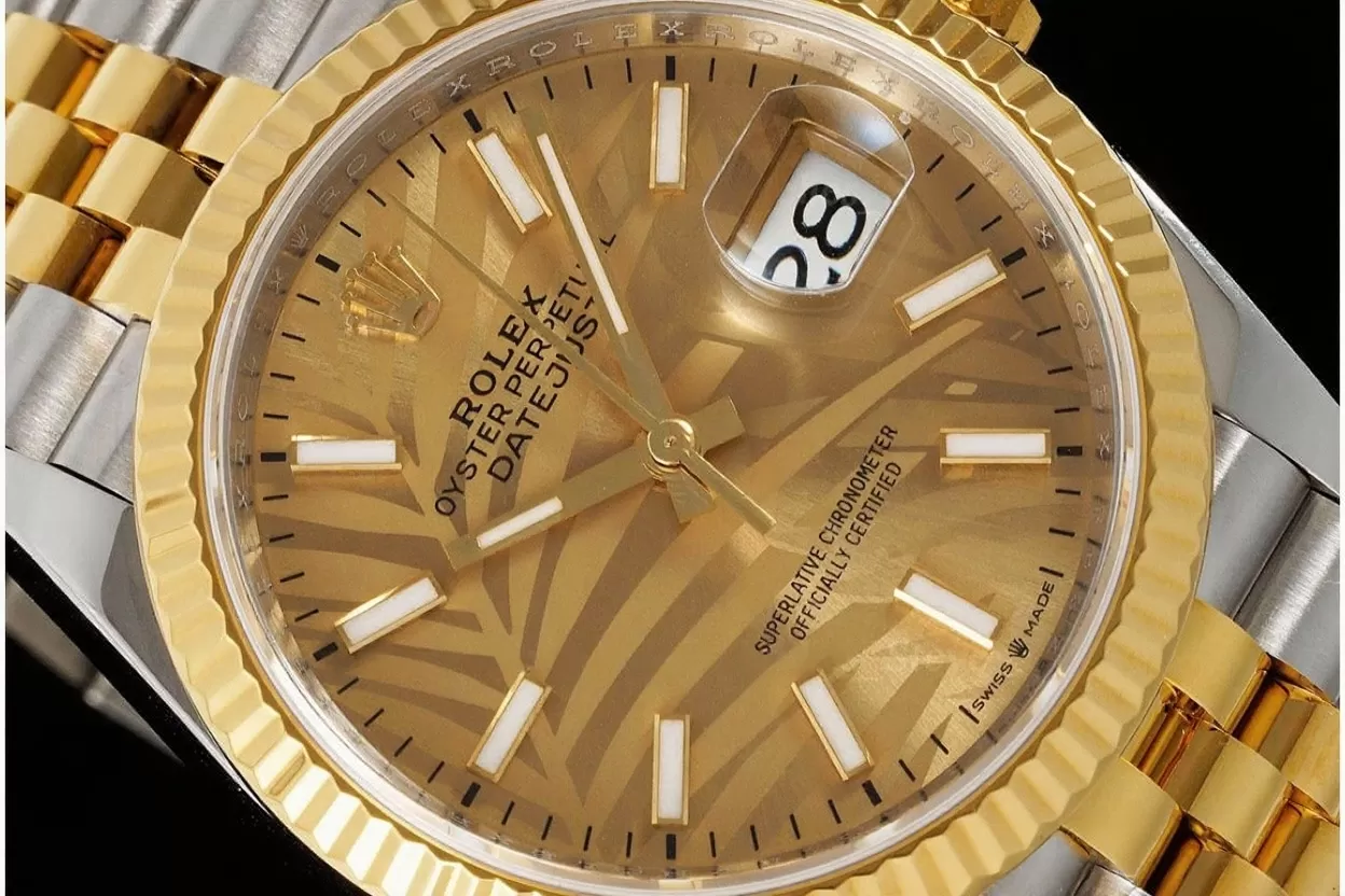 Datejust 126233 36mm Jub SS / YG Gold Palm Motif Dial VSF DD3235 - Image 3