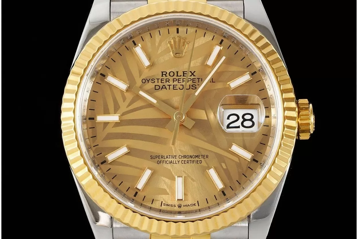 Datejust 126233 36mm Jub SS / YG Gold Palm Motif Dial VSF DD3235 - Image 2