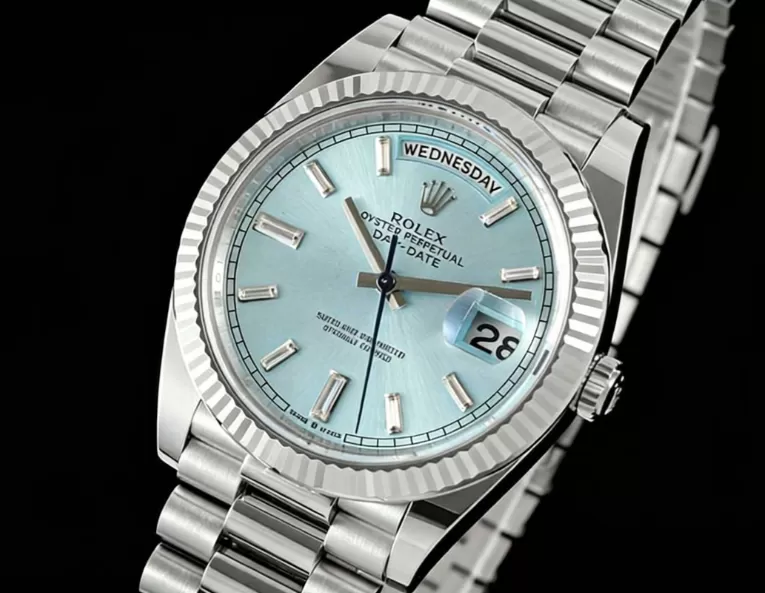 DayDate 228236 40mm SS / SS Ice Blue / Dia THBF V3 SH3255(Tungsten Heavy Version) - Image 3