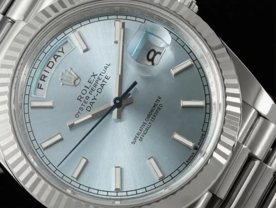 DayDate 228236 40mm SS / SS Ice Blue / Stk THBF V3 SH3255(Tungsten Heavy Version) - Image 3