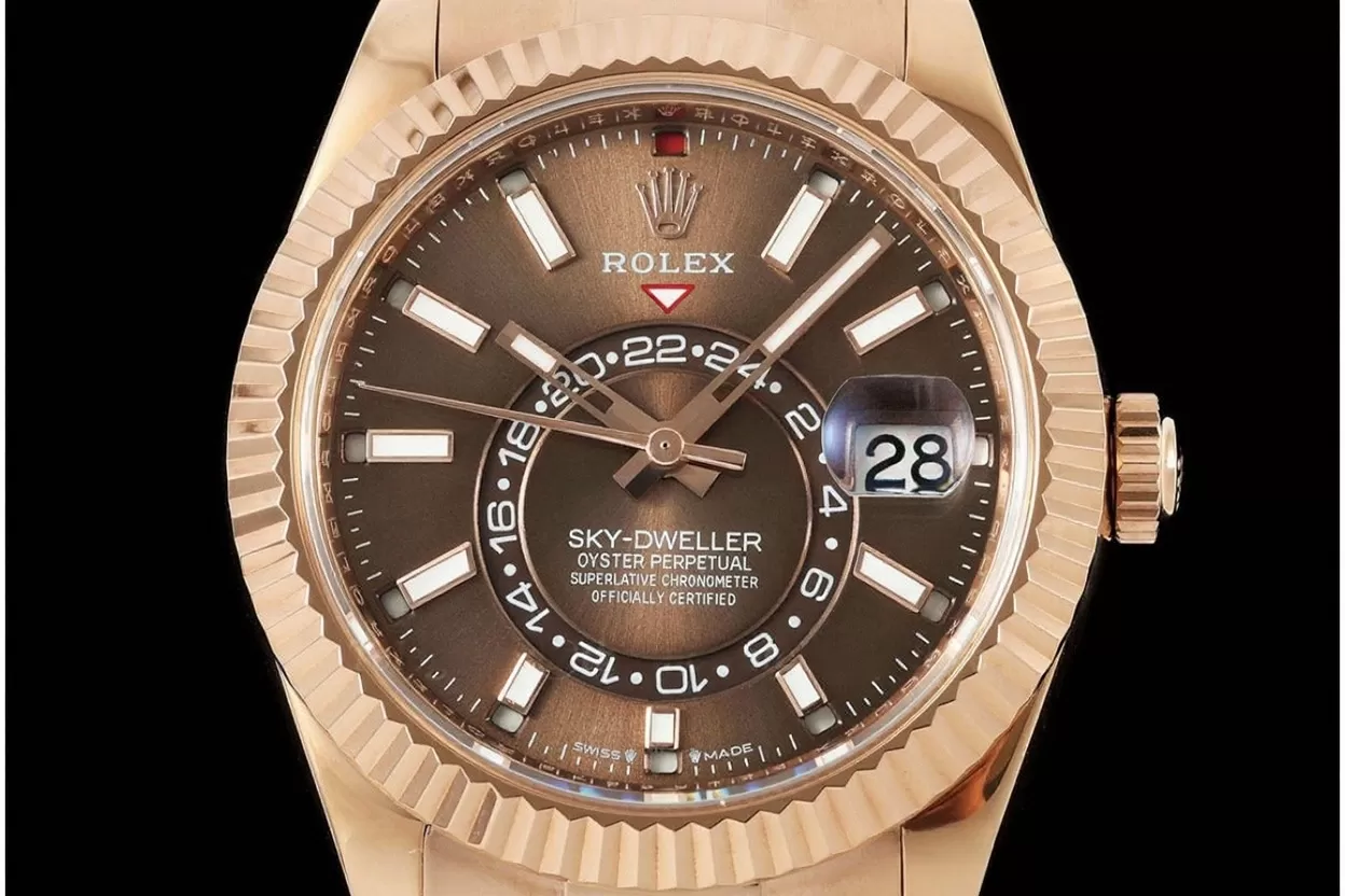 SkyDweller 336235 42mm RG / RU Brown Dial ZF A2824(Tungsten Heavy Version)