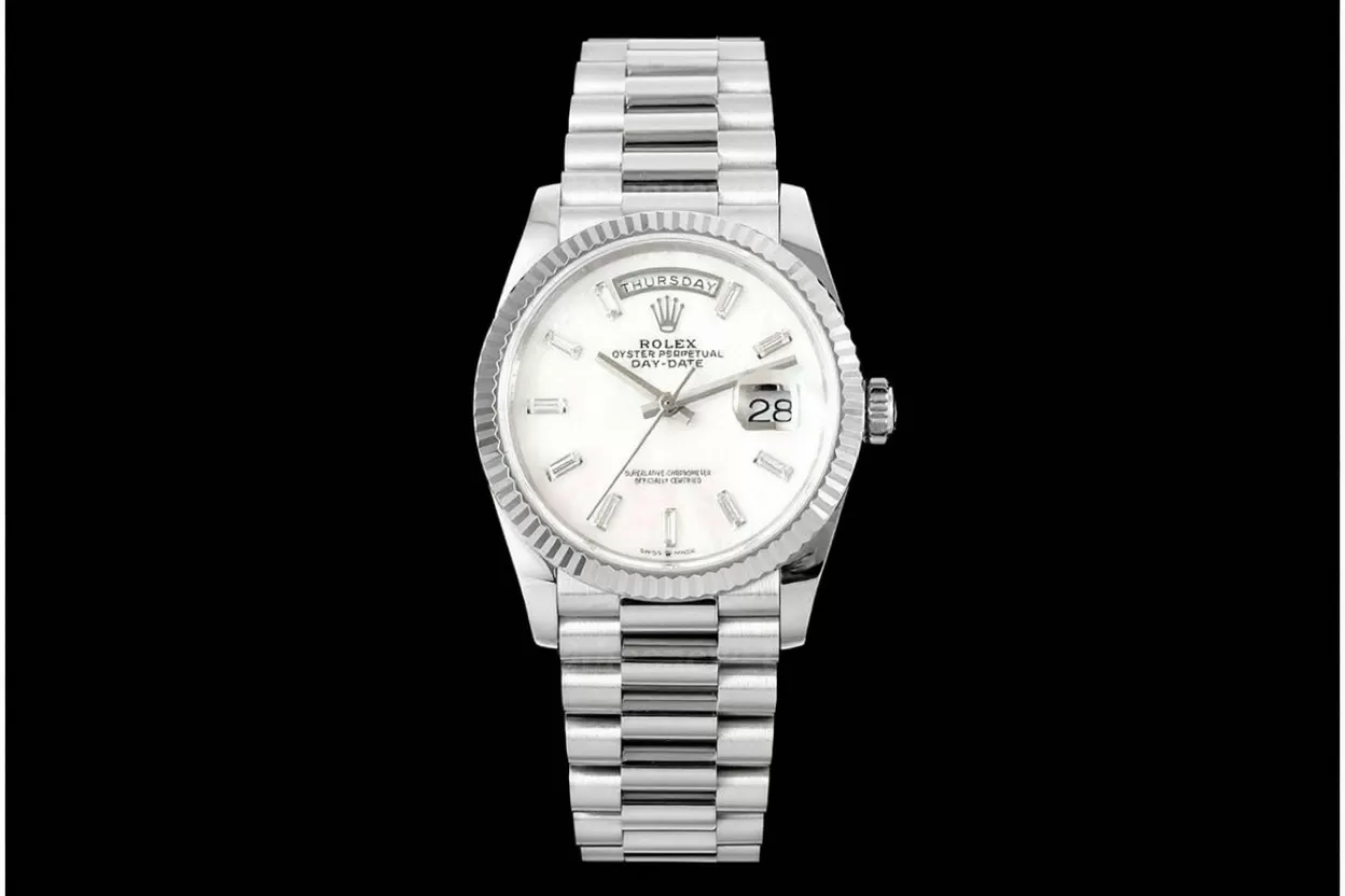 DayDate 128239 36mm SS / SS Mop / Dia QF V2 A2836(Gain Weight) - Image 4