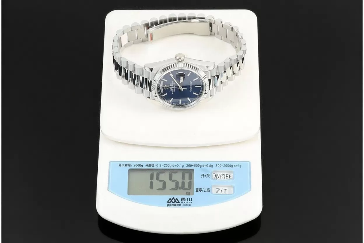 DayDate 128239 36mm SS / SS Blue / Stk QF V2 A2836(Gain Weight) - Image 21