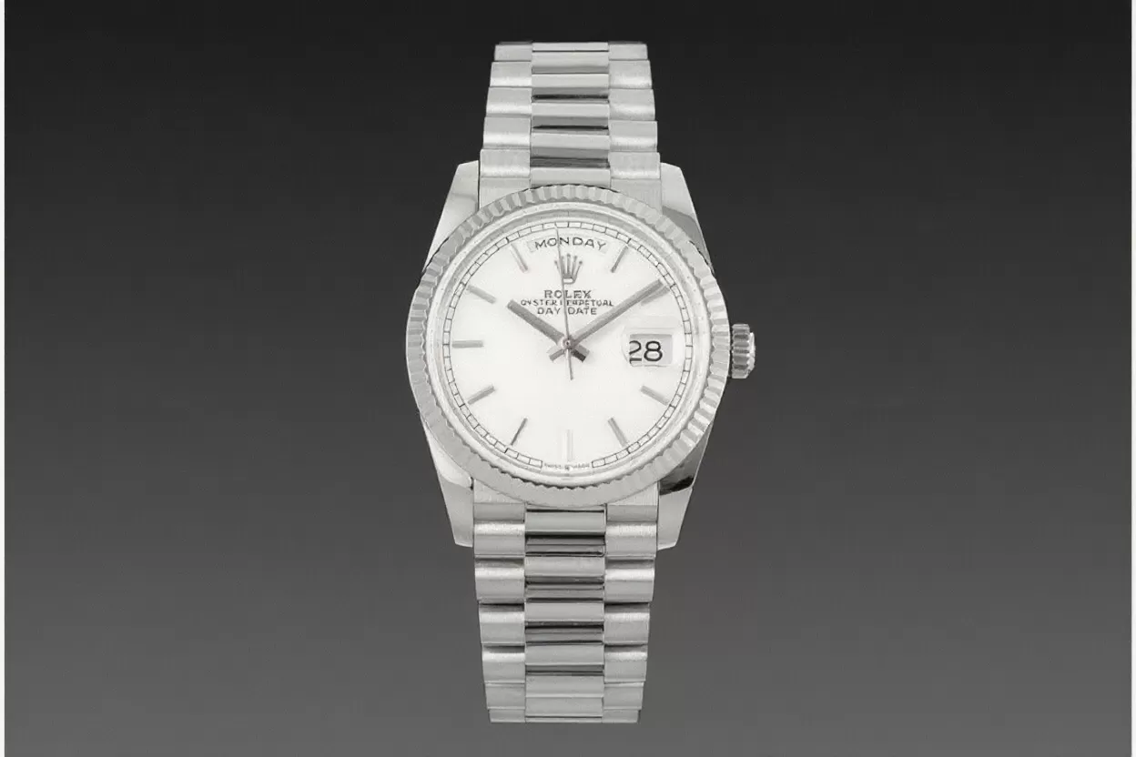 DayDate 128236 36mm SS / SS White / Stk QF V2 A2836(Gain Weight) - Image 5