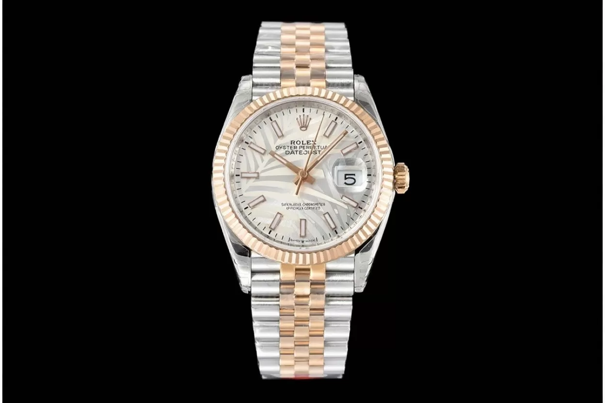 Datejust 126231 36mm Jub RG / SS Silver Palm Motif / Stk VSF DD3235 - Image 3