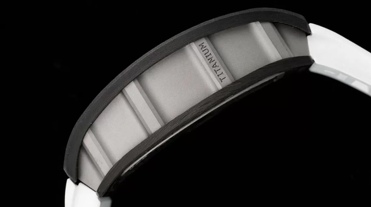 RM055 NTPT / RU White Rehaut on White Rubber Strap ZF RMUL2 Super Clone - Image 5