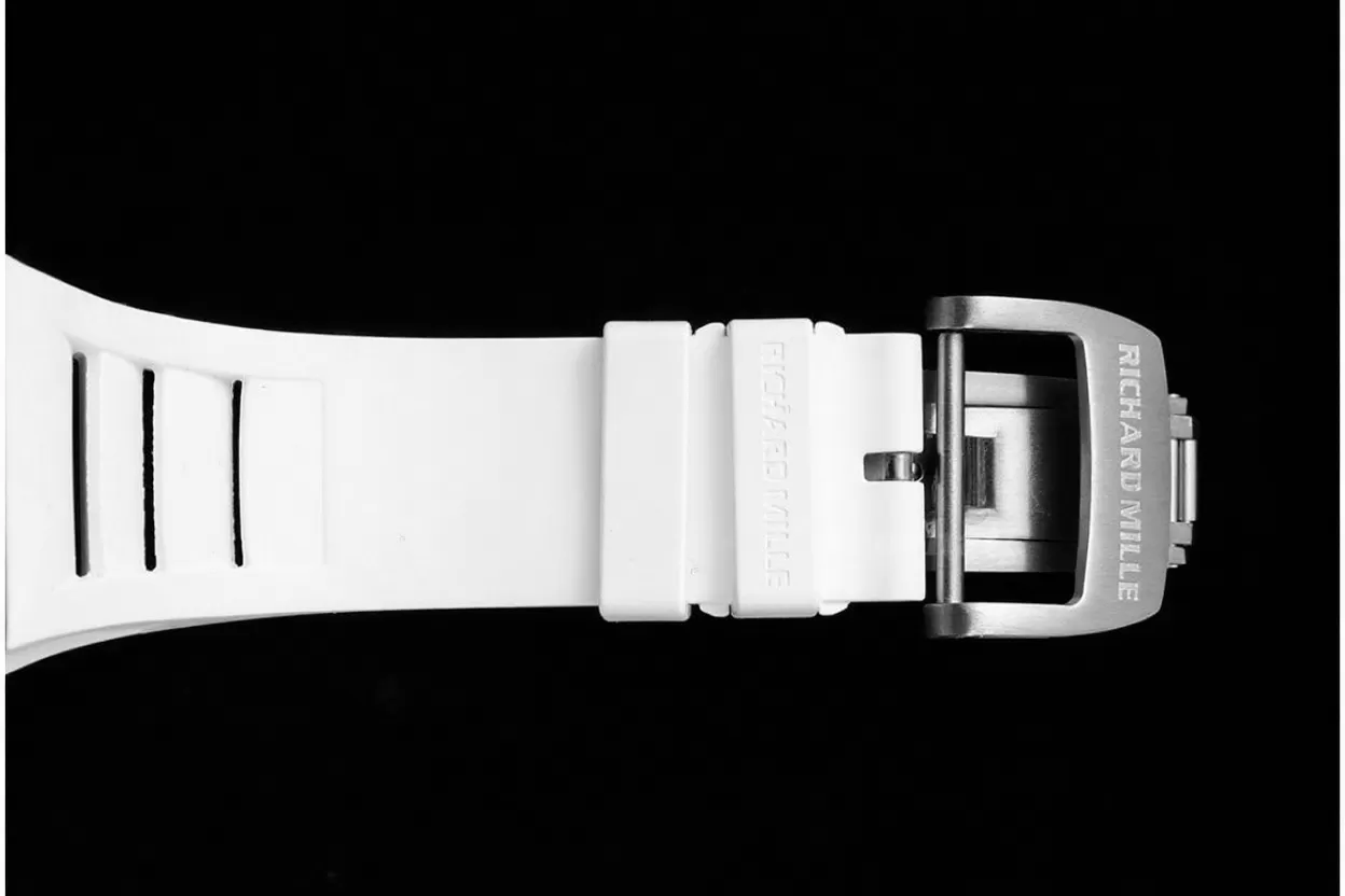 RM055 NTPT / RU White Rehaut on White Rubber Strap ZF RMUL2 Super Clone - Image 8