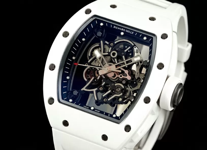 RM055 43mm White Cer / RU Skeleton Dial ZF RMUL2 Super Clone