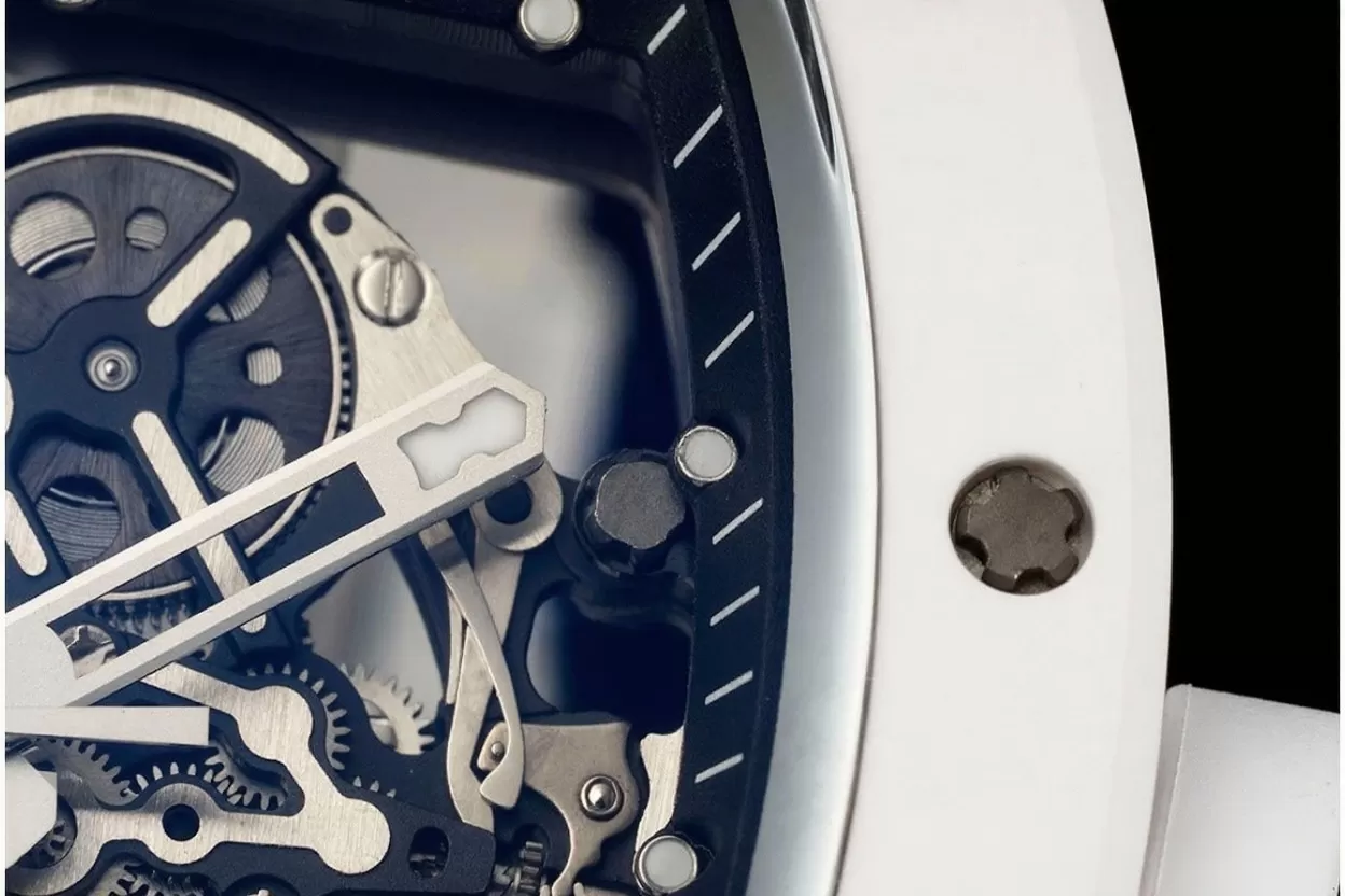 RM055 43mm White Cer / RU Skeleton Dial ZF RMUL2 Super Clone - Image 4