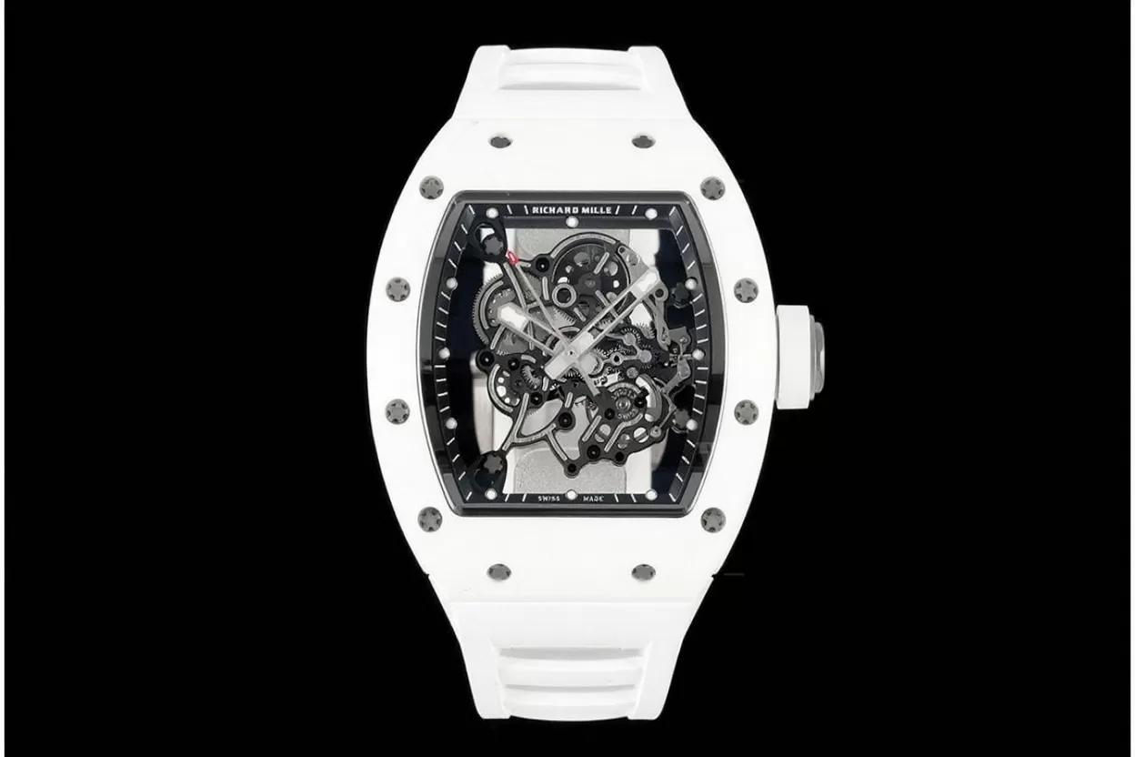 RM055 White 43mm Cer / RU Skeleton Dial APSF RMUL2 - Image 2