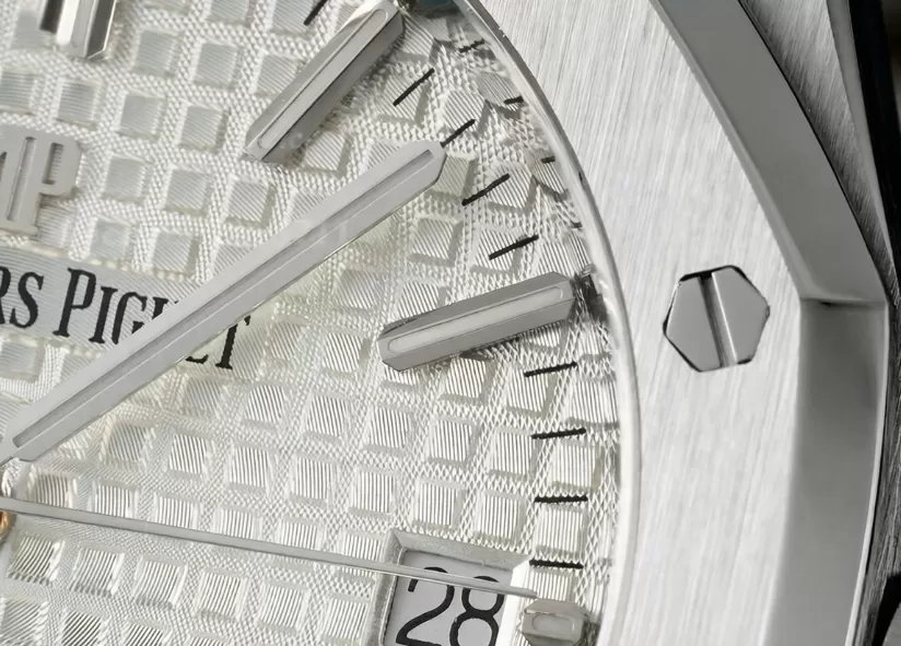 Royal Oak 15450 SS / SS White / Stk ZF SA3120 Super Clone - Image 3