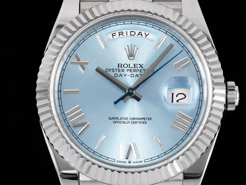 DayDate 228239 40mm Pres SS / SS Ice Blue Dial GSF A3255 (Tungsten Heavy Version) - Image 2
