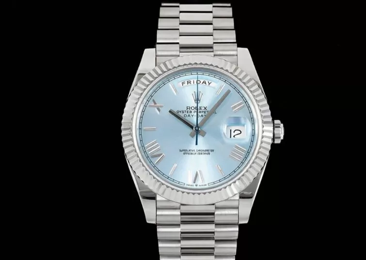 DayDate 228239 40mm Pres SS / SS Ice Blue Dial GSF A3255 (Tungsten Heavy Version) - Image 3