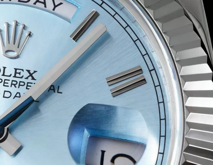 DayDate 228239 40mm Pres SS / SS Ice Blue Dial GSF A3255 (Tungsten Heavy Version) - Image 5