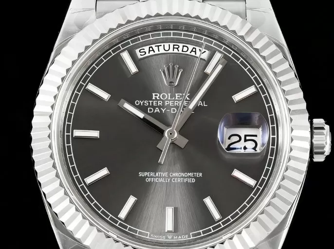 DayDate 228239 40mm Pres SS / SS Grey Dial GSF A3255 (Tungsten Heavy Version) - Image 2