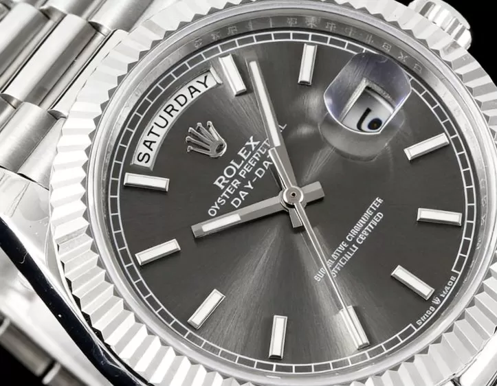 DayDate 228239 40mm Pres SS / SS Grey Dial GSF A3255 (Tungsten Heavy Version) - Image 4