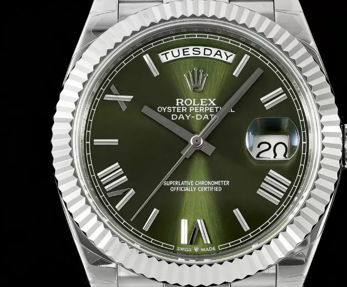 DayDate 228239 40mm Pres SS / SS Green / Rmn GSF A3255 (Tungsten Heavy Version) - Image 2