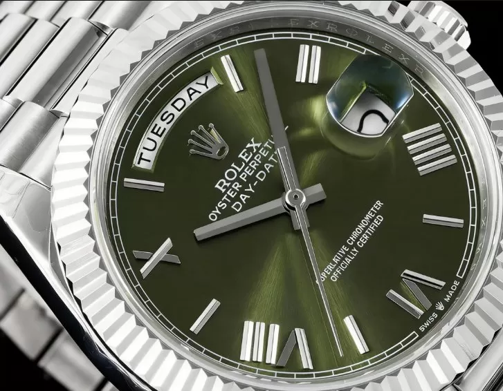 DayDate 228239 40mm Pres SS / SS Green / Rmn GSF A3255 (Tungsten Heavy Version) - Image 3