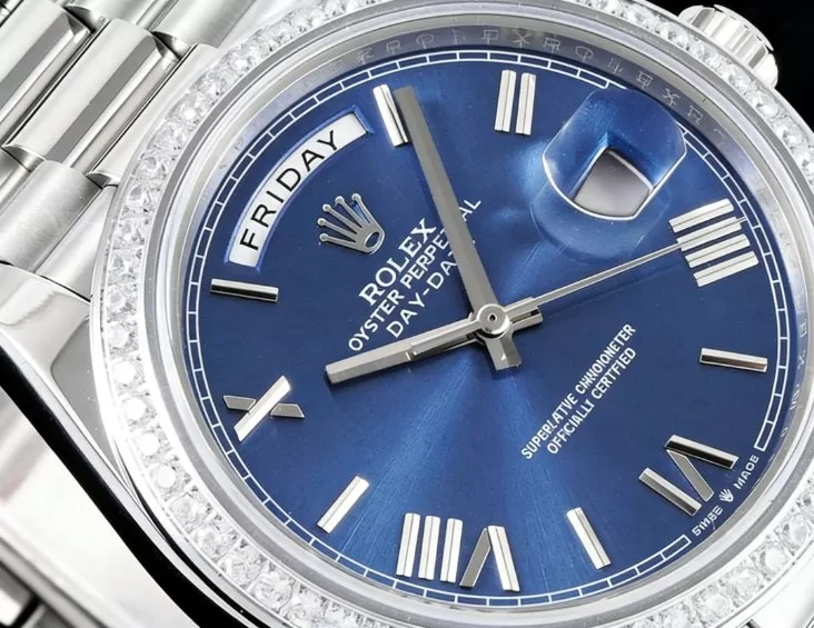 DayDate 228349 40mm Pres SS / SS Blue / Rmn GSF A3255 (Tungsten Heavy Version) - Image 3