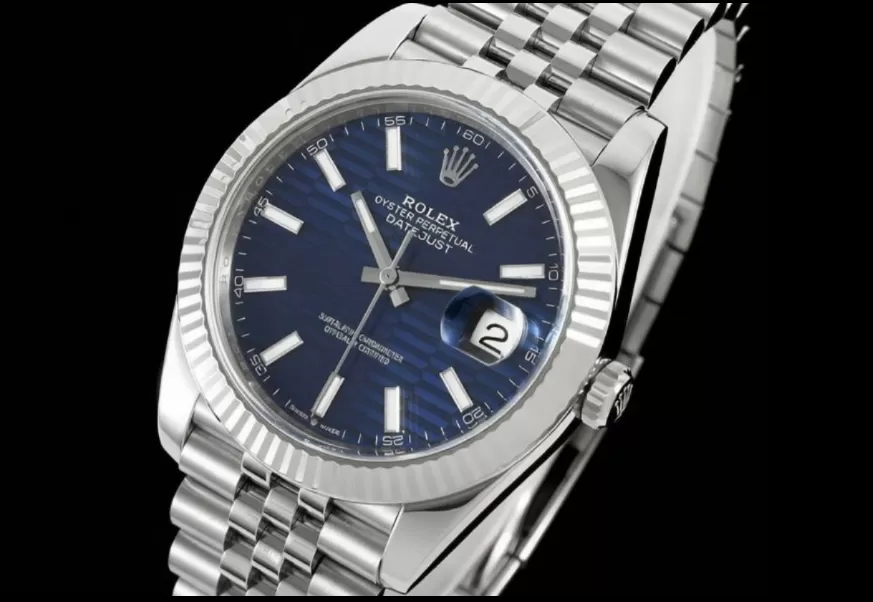 Datejust 126334 41mm Jub SS / SS Blue Textured / Stk VF DD3235