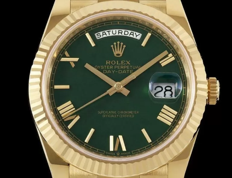DayDate 228238 40mm YG / YG Green / Rmn RCF VR3255 (Gain Weight) - Image 2
