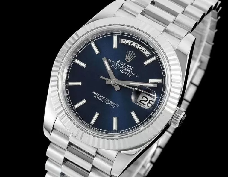 DayDate 228239 40mm SS / SS Blue / Stk QF V8 SH3255 (Gain Weight)