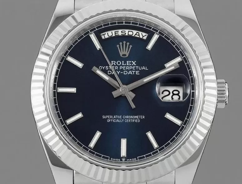 DayDate 228239 40mm SS / SS Blue / Stk QF V8 SH3255 (Gain Weight) - Image 2
