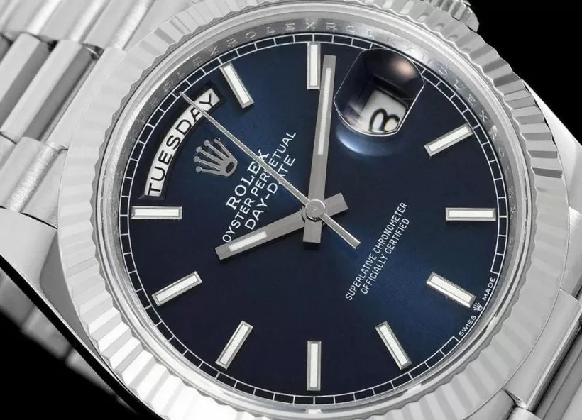 DayDate 228239 40mm SS / SS Blue / Stk QF V8 SH3255 (Gain Weight) - Image 3