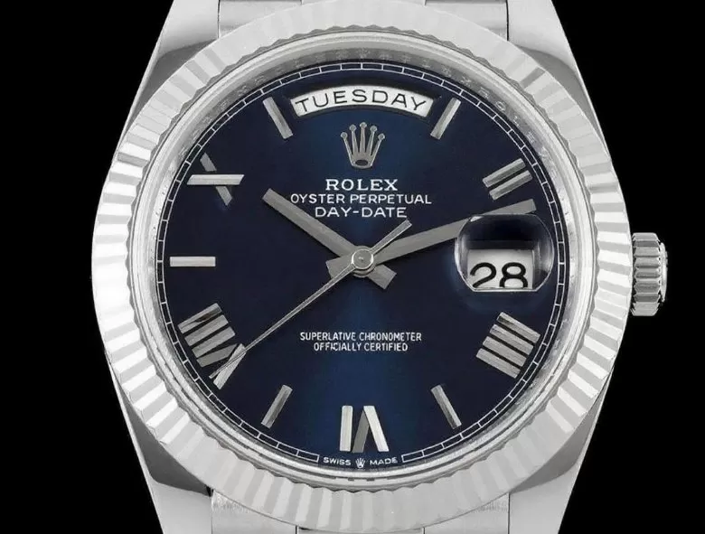 DayDate 228239 40mm SS / SS Blue / Rmn QF V8 SH3255 (Gain Weight) - Image 2