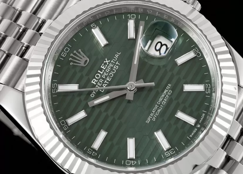 Datejust 126334 41mm Jub SS / SS Green Textured / Stk VF DD3235 - Image 3