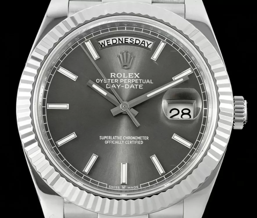 DayDate 228239 40mm SS / SS Grey / Rmn QF V8 SH3255 (Gain Weight) - Image 2