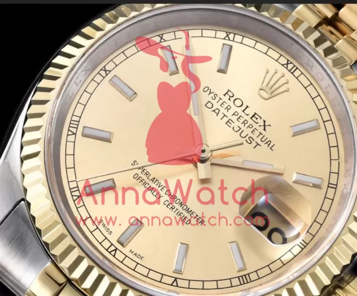 Rolex ?C DateJust Gold Stick YG / TT Jub BP Asia 2836 - Image 6