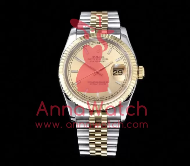 Rolex ?C DateJust Gold Stick YG / TT Jub BP Asia 2836 - Image 8