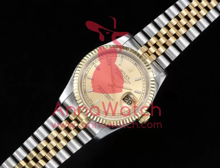 Rolex ?C DateJust Gold Stick YG / TT Jub BP Asia 2836 - Image 9