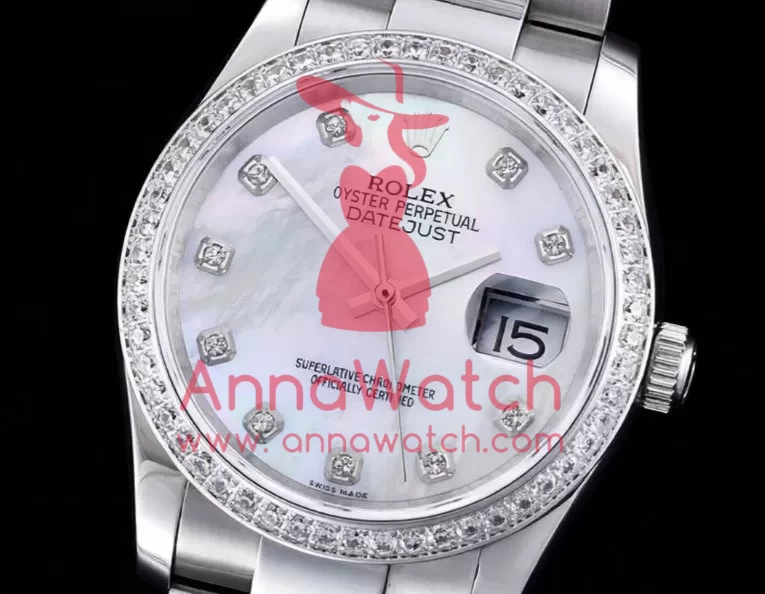 Rolex ?C DateJust Mens 36mm SS / SS Wht MOP Diam BP Asia 2836