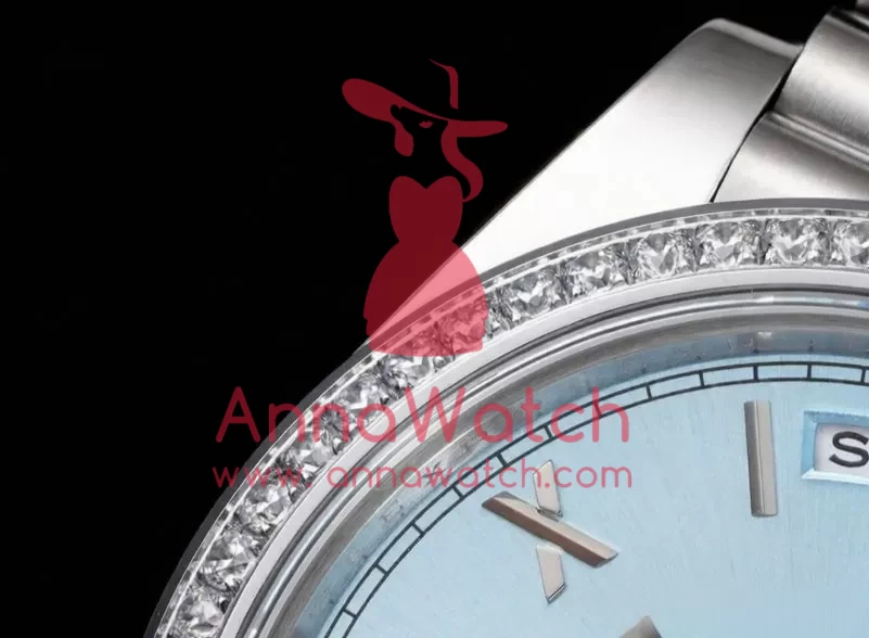 DayDate 228349 40mm Pres SS / SS Ice Blue / Rmn GSF A3255 (Tungsten Heavy Version) - Image 7