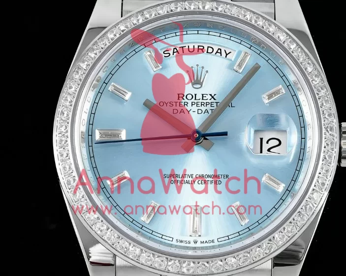 DayDate 228349 40mm Pres SS / SS Ice Blue / Dia GSF A3255 (Tungsten Heavy Version) - Image 7