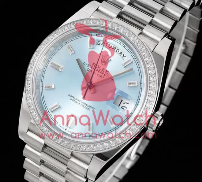 DayDate 228349 40mm Pres SS / SS Ice Blue / Dia GSF A3255 (Tungsten Heavy Version) - Image 4