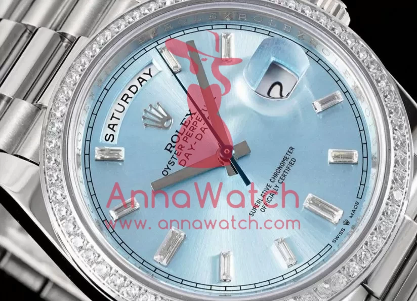 DayDate 228349 40mm Pres SS / SS Ice Blue / Dia GSF A3255 (Tungsten Heavy Version) - Image 2