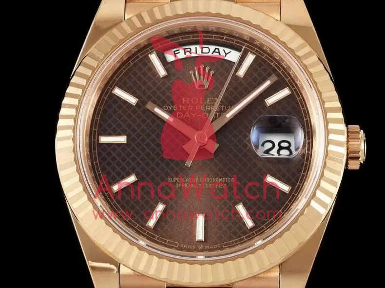 DayDate 228235 40mm RG / RG Brown Textured / Stk THBF V3 SH3255(Tungsten Heavy Version) - Image 2
