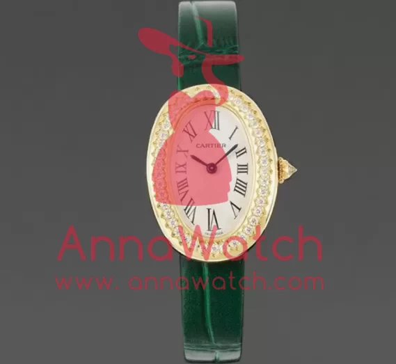 Baignoire Ladies 31mm Dia Green YG / LE White Dial AF Quartz - Image 3