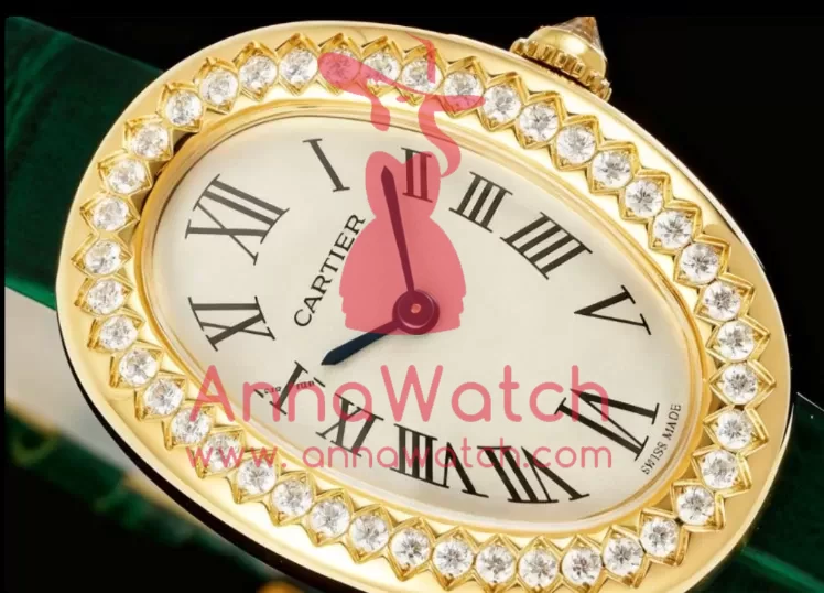Baignoire Ladies 31mm Dia Green YG / LE White Dial AF Quartz - Image 5