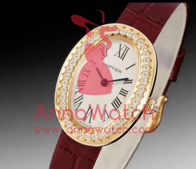 Baignoire Ladies 31mm Dia Red RG / LE White Dial AF Quartz
