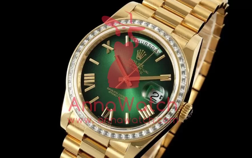DayDate 228348 40mm Dia YG / YG Gradient Green / Rmn QF V5 A2836(Gain Weight)