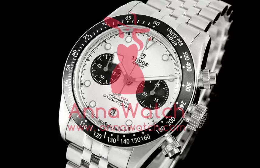 Black Bay Chrono 41mm SS / SS White / Blk Dial BLSF A7750 - Image 2