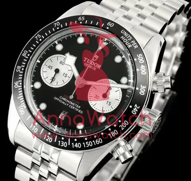 Black Bay Chrono 41mm SS / SS Black / Wht Dial BLSF A7750 - Image 2