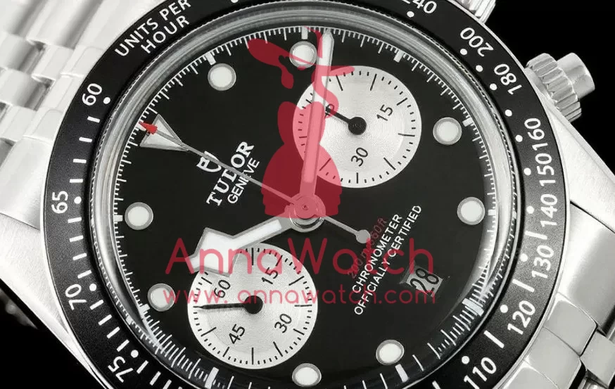 Black Bay Chrono 41mm SS / SS Black / Wht Dial BLSF A7750 - Image 4