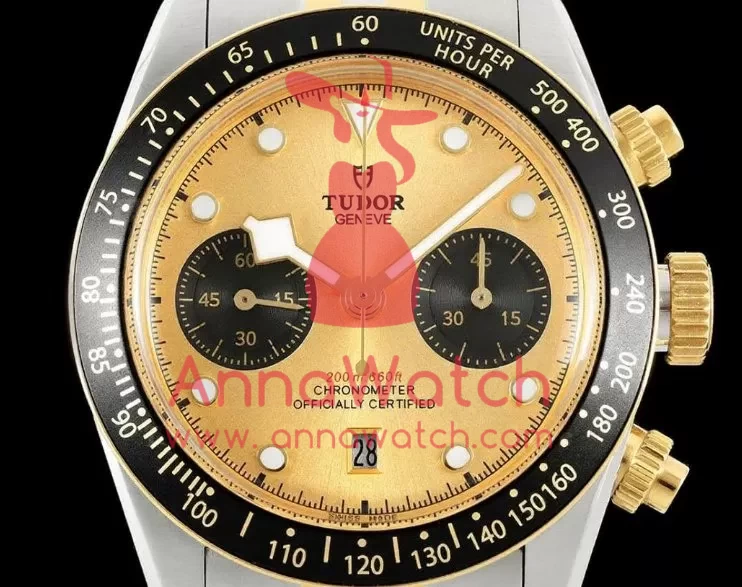 Black Bay Chrono 41mm Jub SS / YG Gold / Blk Dial BLSF A7750