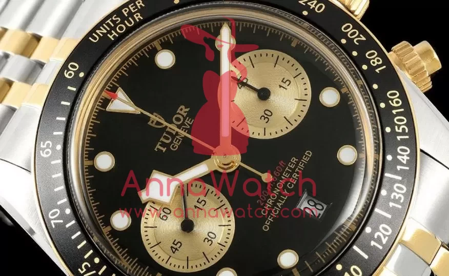 Black Bay Chrono 41mm Jub SS / YG Black / Gold Dial BLSF A7750 - Image 3