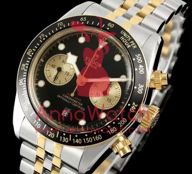 Black Bay Chrono 41mm Jub SS / YG Black / Gold Dial BLSF A7750 - Image 2